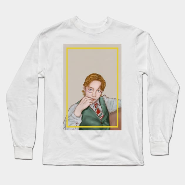 V BTS Dynamite Era Long Sleeve T-Shirt by Art Farsuf